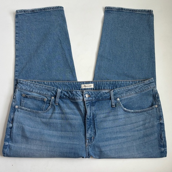 Madewell The Plus High-Rise Slim Boyjean Blue Denim Jeans in Neal Wash Size 26W - Picture 6 of 16